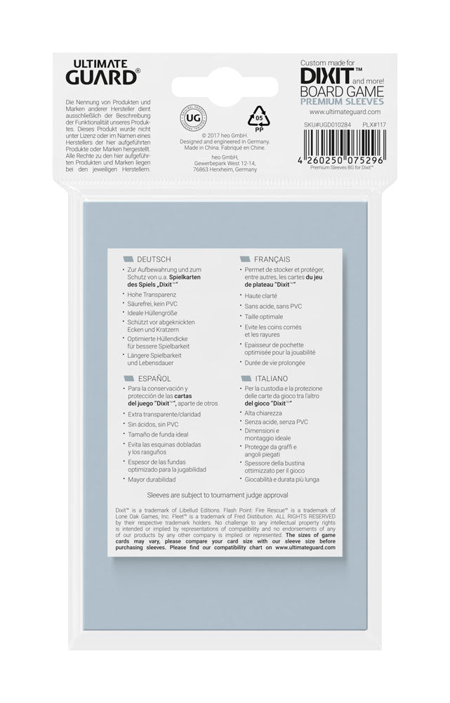 Ultimate Guard Premium Soft Sleeves für Brettspielkarten Dixit™ (90) - Versand: 5-7 Tage nach Bestellung
