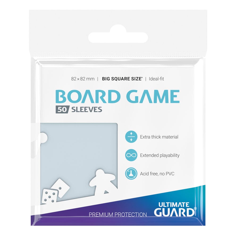 Ultimate Guard Premium Soft Sleeves für Brettspielkarten Quadratisch Groß (50) - Versand: 5-7 Tage nach Bestellung