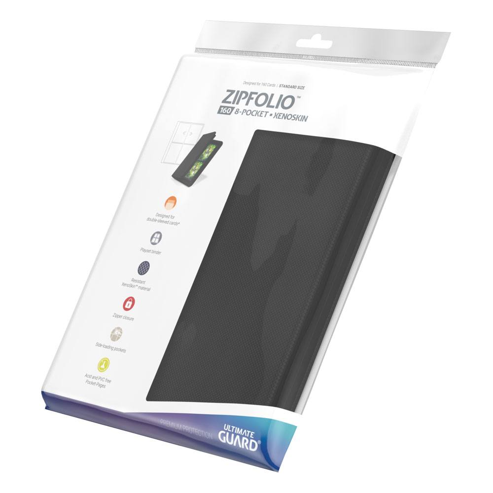 Ultimate Guard Zipfolio 160 - 8-Pocket XenoSkin Schwarz - Versand: 5-7 Tage nach Bestellung