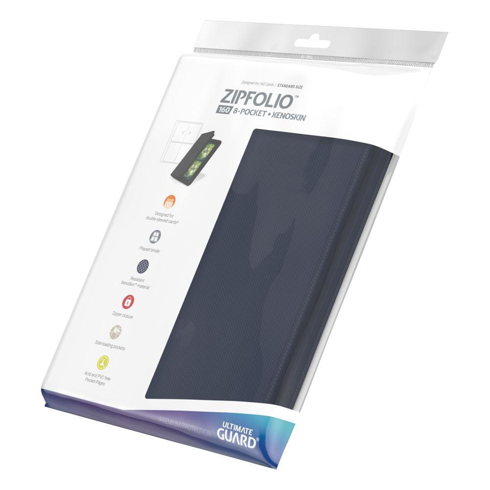 Ultimate Guard Zipfolio 160 - 8-Pocket XenoSkin Blau - Versand: 5-7 Tage nach Bestellung