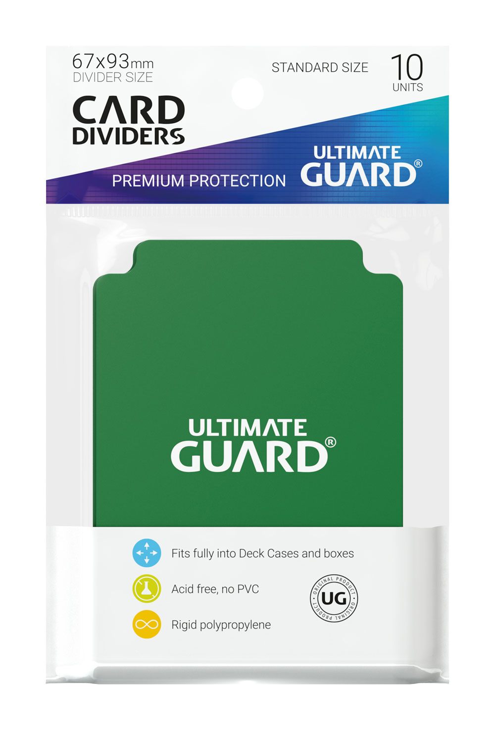 Ultimate Guard Kartentrenner Standardgröße Grün (10) - Versand: 5-7 Tage nach Bestellung