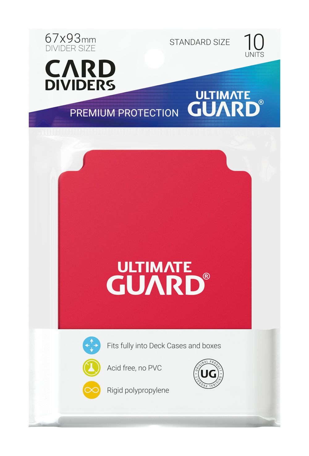 Ultimate Guard Kartentrenner Standardgröße Rot (10) - Versand: 5-7 Tage nach Bestellung