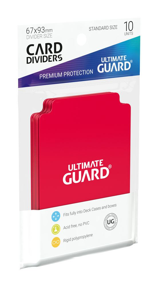 Ultimate Guard Kartentrenner Standardgröße Rot (10) - Versand: 5-7 Tage nach Bestellung