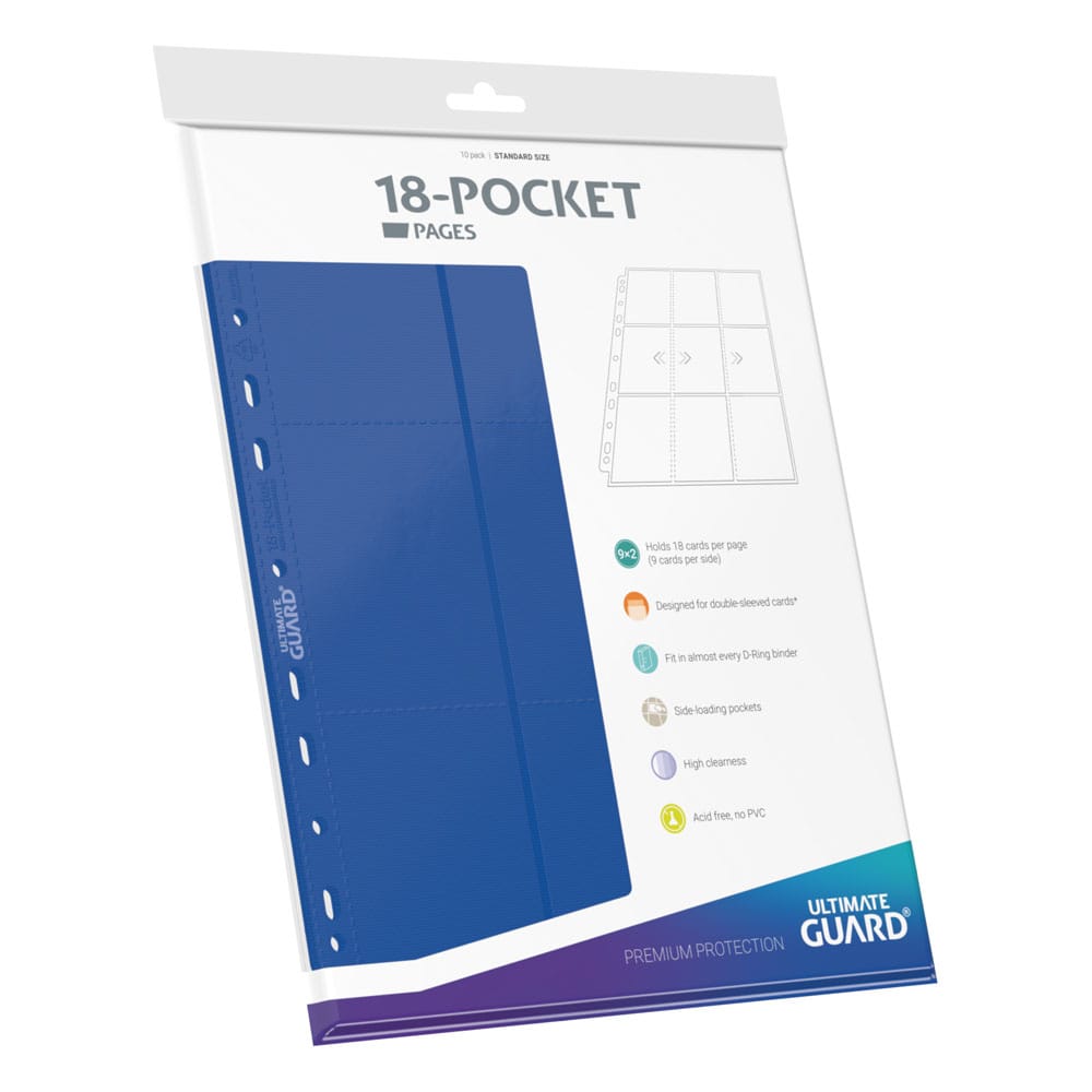 Ultimate Guard 18-Pocket Pages Side-Loading Blau (10) - Versand: 5-7 Tage nach Bestellung