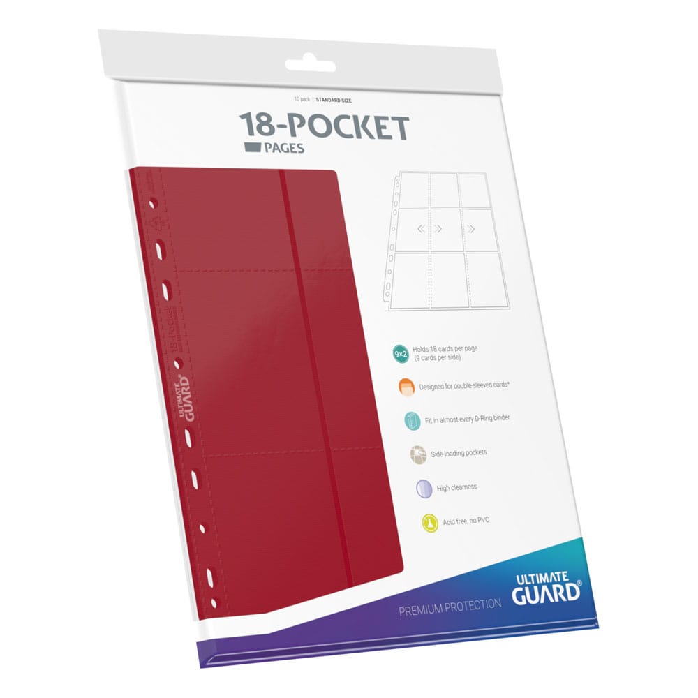 Ultimate Guard 18-Pocket Pages Side-Loading Rot (10) - Versand: 5-7 Tage nach Bestellung