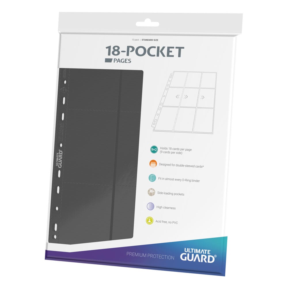 Ultimate Guard 18-Pocket Pages Side-Loading Grau (10) - Versand: 5-7 Tage nach Bestellung