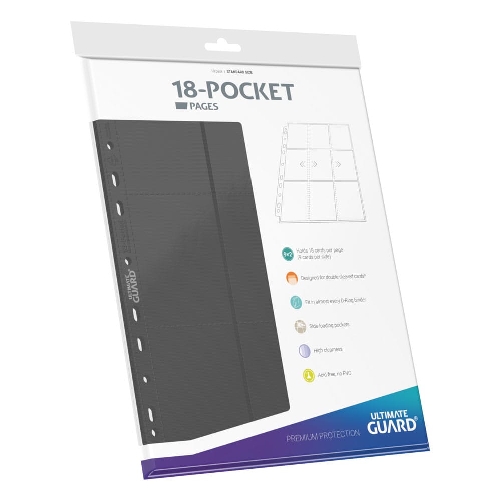Ultimate Guard 18-Pocket Pages Side-Loading Grau (10) - Versand: 5-7 Tage nach Bestellung
