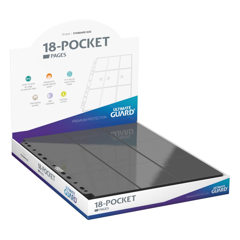 Ultimate Guard 18-Pocket Pages Side-Loading (50) - Grey - Preorder - ETA: 17.08.2026