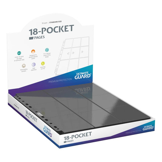 Ultimate Guard 18-Pocket Pages Side-Loading (50) - Grey - Preorder - ETA: 17.08.2026