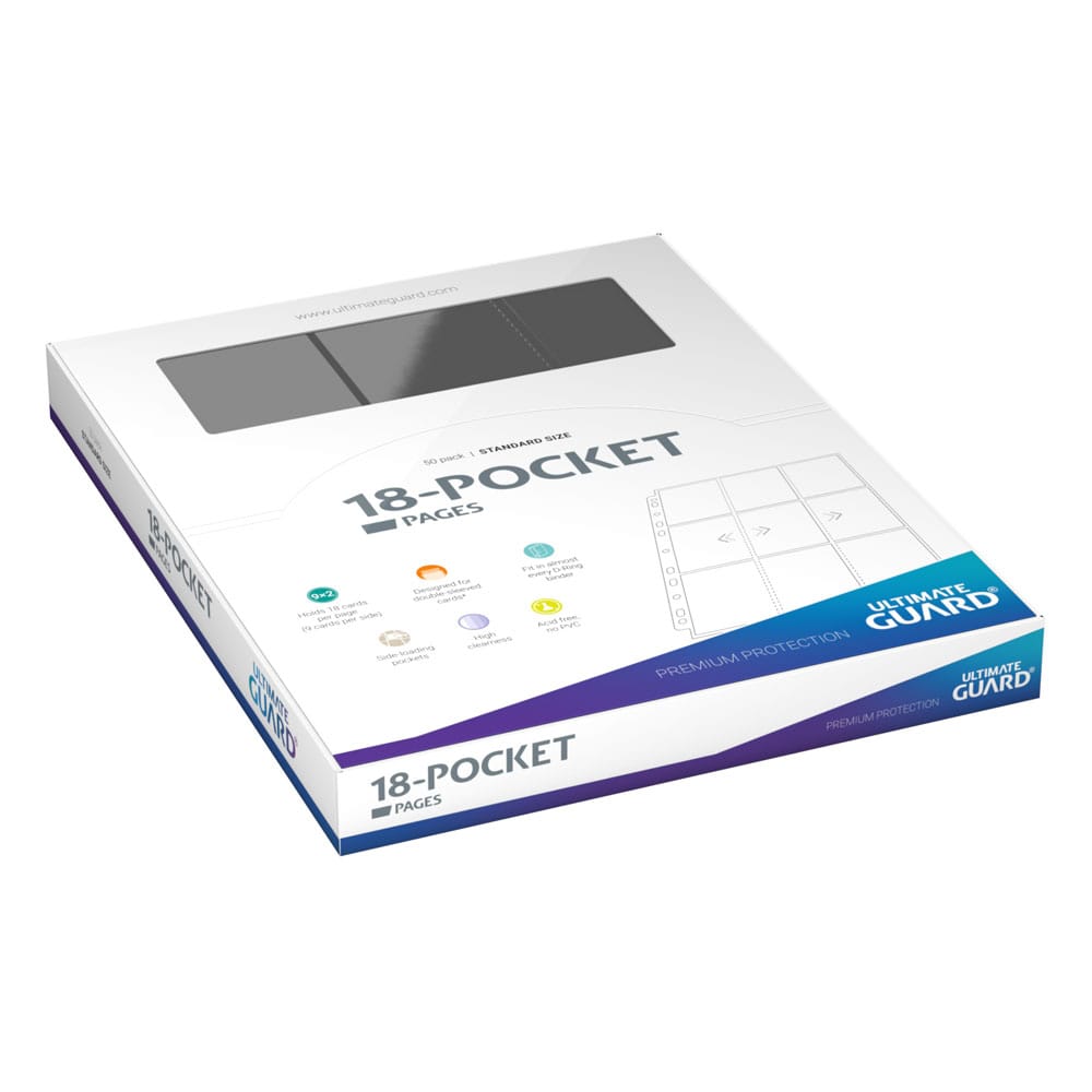 Ultimate Guard 18-Pocket Pages Side-Loading (50) - Grey - Preorder - ETA: 17.08.2026