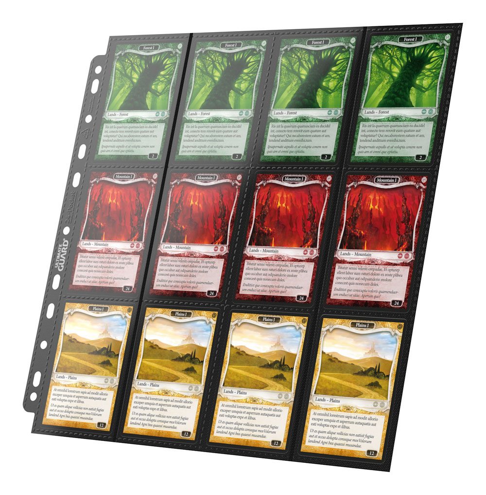 Ultimate Guard 24-Pocket QuadRow Pages Side-Loading Schwarz (10) - Versand: 5-7 Tage nach Bestellung