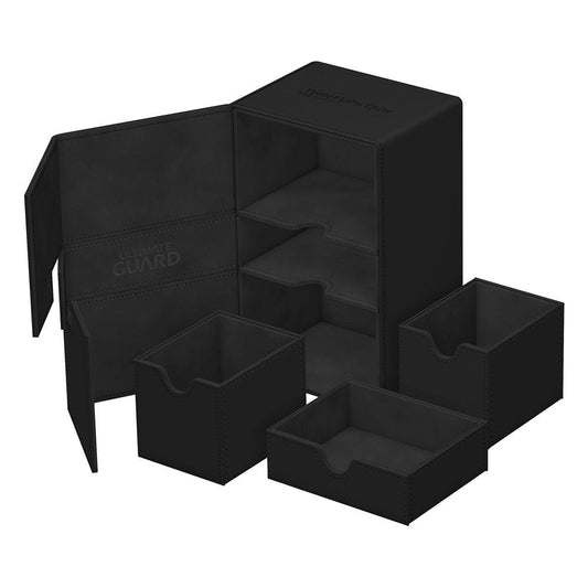 Ultimate Guard Twin Flip`n`Tray 160+ XenoSkin Monocolor Schwarz - Versand: 5-7 Tage nach Bestellung