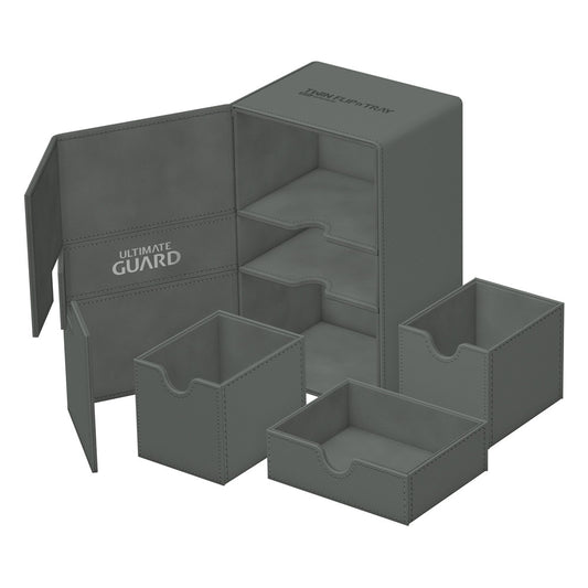 Ultimate Guard Twin Flip`n`Tray 160+ XenoSkin Monocolor Grau - Versand: 5-7 Tage nach Bestellung