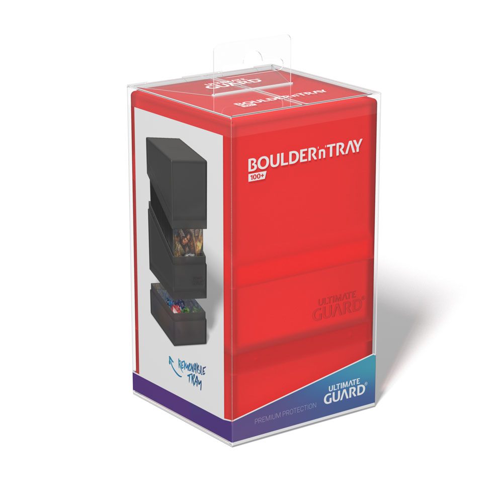 Ultimate Guard Boulder´n´Tray 100+ Ruby - Versand: 5-7 Tage nach Bestellung