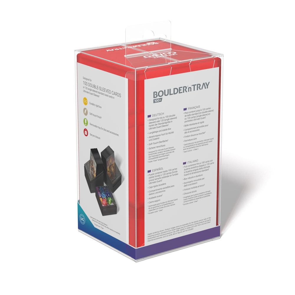 Ultimate Guard Boulder´n´Tray 100+ Ruby - Versand: 5-7 Tage nach Bestellung