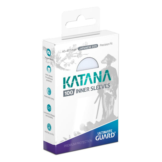 Ultimate Guard Katana Inner Sleeves Japanese Size Transparent (100) - Versand: 5-7 Tage nach Bestellung
