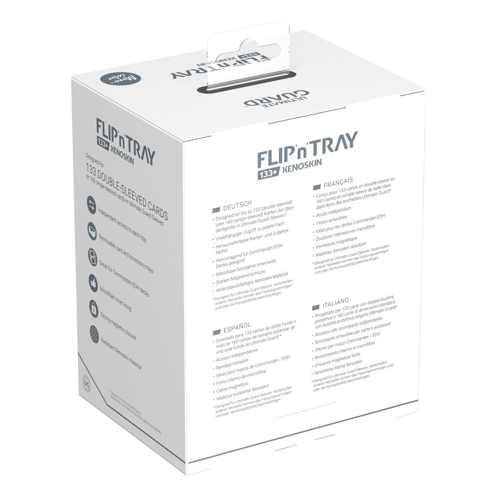 Ultimate Guard Flip`n`Tray 133+ XenoSkin Grau - Versand: 5-7 Tage nach Bestellung