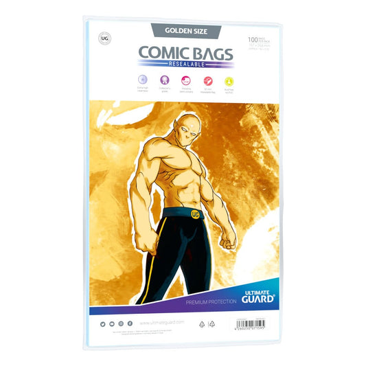 Ultimate Guard Comic Bags wiederverschließbar Golden Size (100) - Versand: 5-7 Tage nach Bestellung