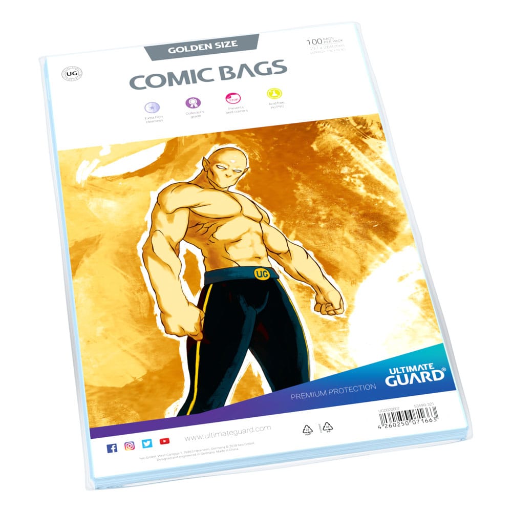 Ultimate Guard Comic Bags Golden Size (100) - Versand: 5-7 Tage nach Bestellung