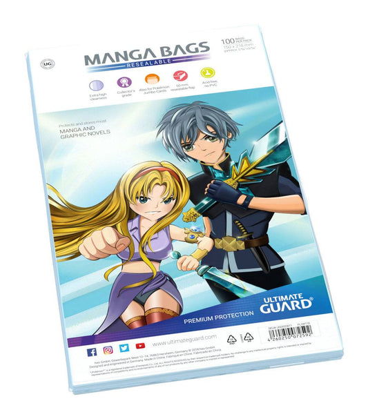 Ultimate Guard Manga Bags wiederverschließbar (100) - Versand: 5-7 Tage nach Bestellung