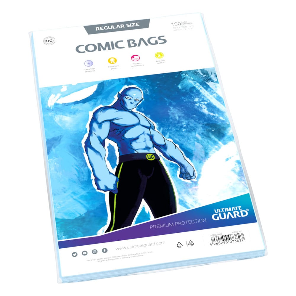 Ultimate Guard Comic Bags Regular Size (100) - Versand: 5-7 Tage nach Bestellung