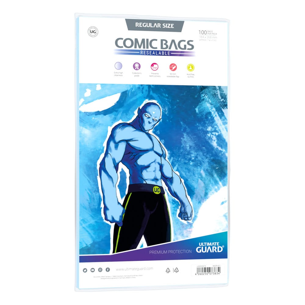 Ultimate Guard Comic Bags wiederverschließbar Regular Size (100) - Versand: 5-7 Tage nach Bestellung