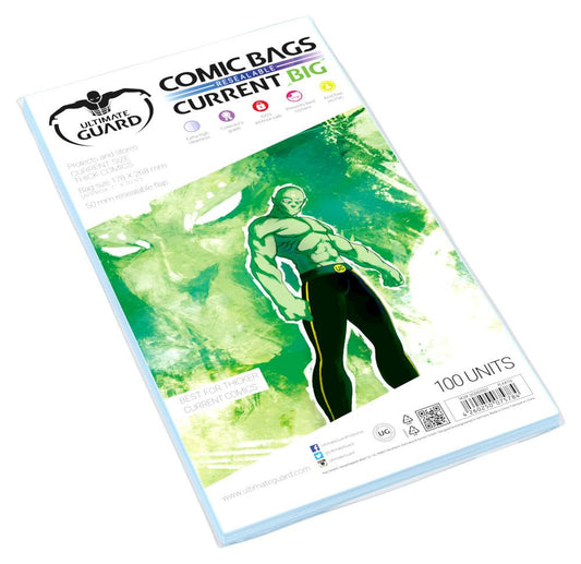 Ultimate Guard Comic Bags BIG wiederverschließbar Current Size (100) - Versand: 5-7 Tage nach Bestellung