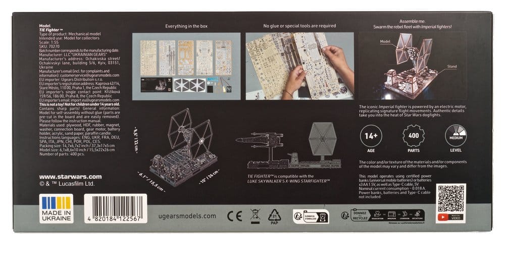 Star Wars 3D-Holzpuzzle TIE Fighter - Preorder - ETA: 25.09.2026
