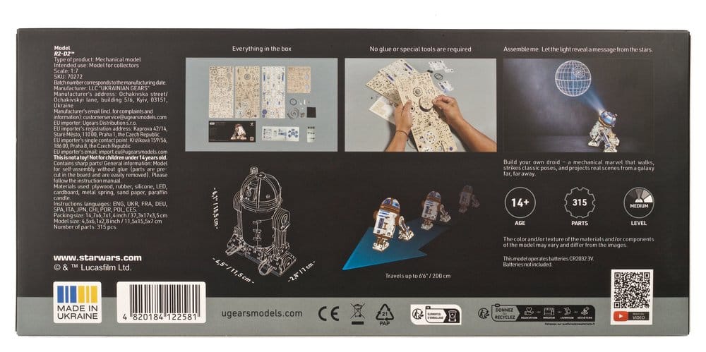 Star Wars 3D-Holzpuzzle R2-D2 - Preorder - ETA: 25.09.2026