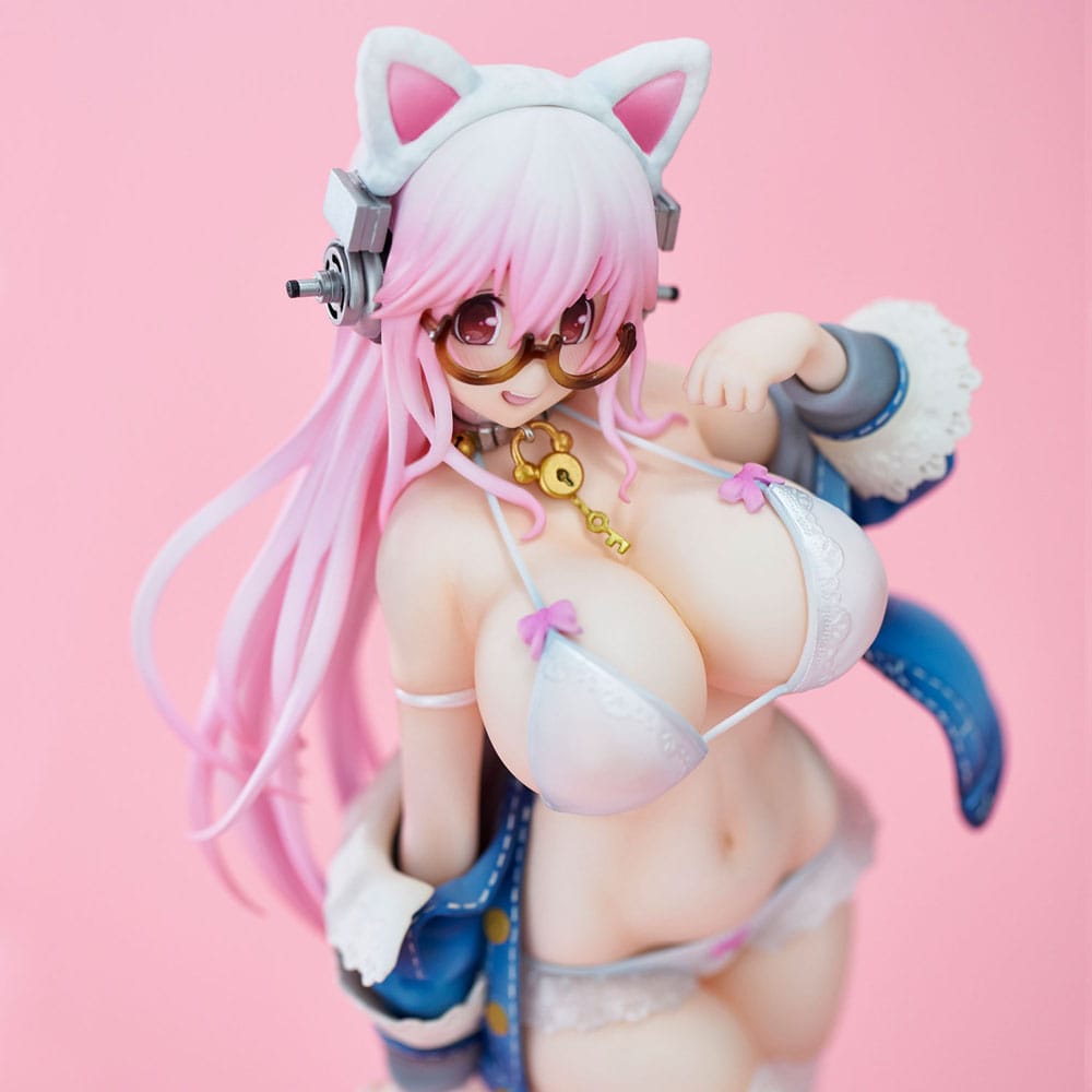 Super Sonico PVC Figur White Cat Ver. (Reissue) 27 cm - Preorder - ETA: 25.08.2027