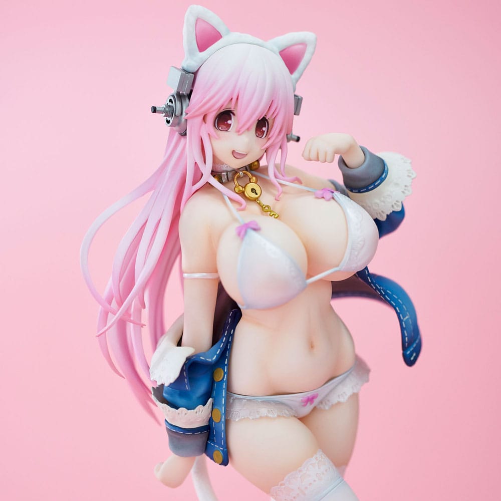 Super Sonico PVC Figur White Cat Ver. (Reissue) 27 cm - Preorder - ETA: 25.08.2027