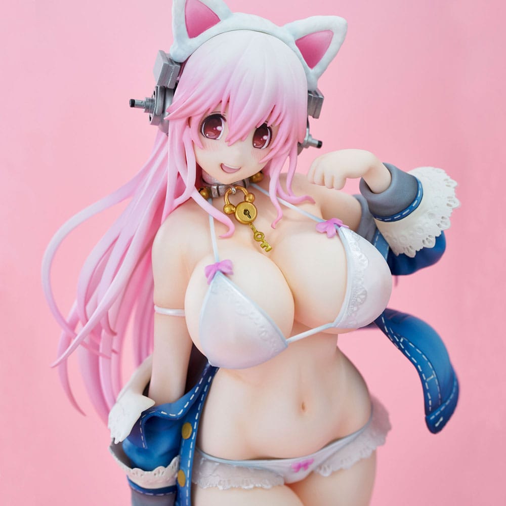 Super Sonico PVC Figur White Cat Ver. (Reissue) 27 cm - Preorder - ETA: 25.08.2027