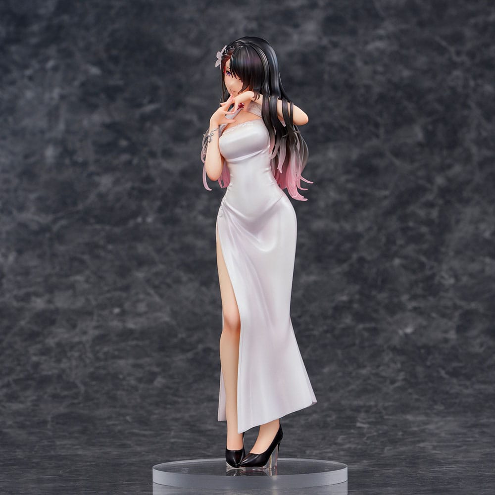 Original Illustration PVC Statue Mai Okuma illustration Healing-type white chinese dress lady 26 cm - Versand: 5-7 Tage nach Bestellung