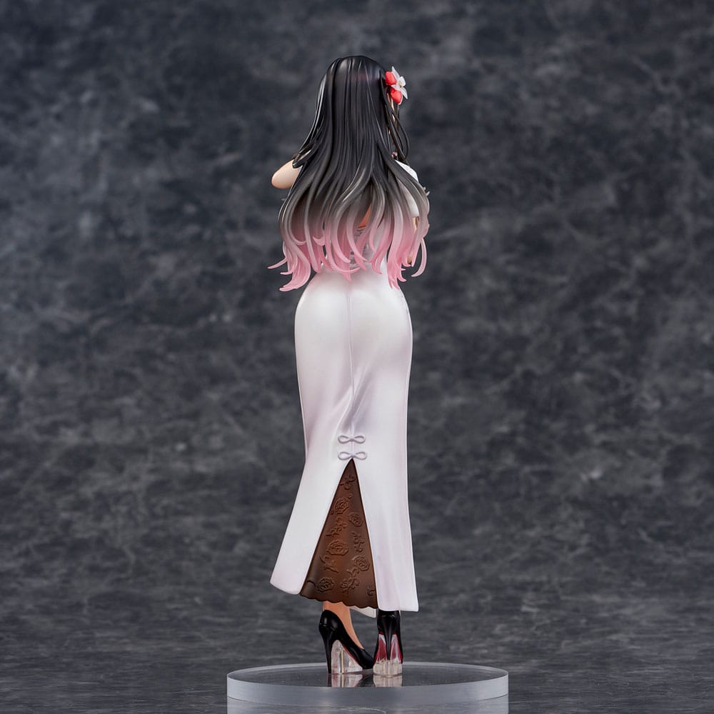 Original Illustration PVC Statue Mai Okuma illustration Healing-type white chinese dress lady 26 cm - Versand: 5-7 Tage nach Bestellung