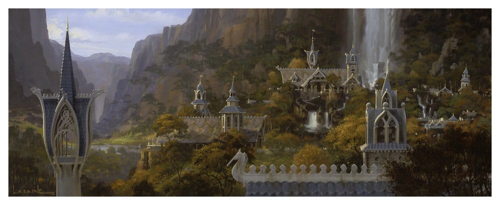 Der Herr der Ringe Miniatur Umgebung Rivendell 28 cm - Preorder - ETA: 25.09.2026