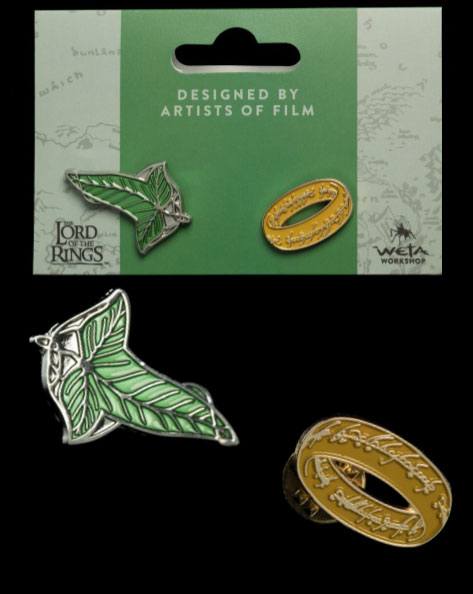 Herr der Ringe Ansteck-Pin Doppelpack Elfen Leaf & One Ring - Preorder - ETA: 30.09.2025
