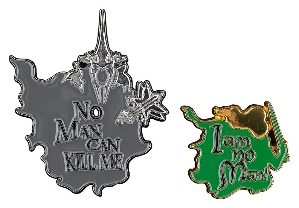 Herr der Ringe Ansteck-Pin Doppelpack No Man can Kill Me & I Am No Man! 7 cm  - Versand: 7 Tage nach Bestellung