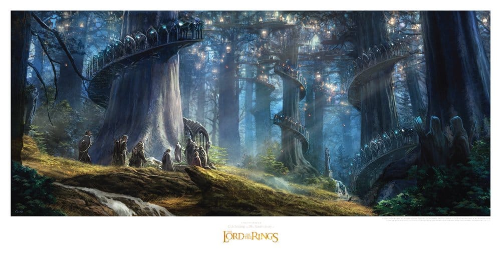 Herr der Ringe Kunstdruck Lothlorien 59 x 30 cm - Preorder - ETA: 09.10.2026