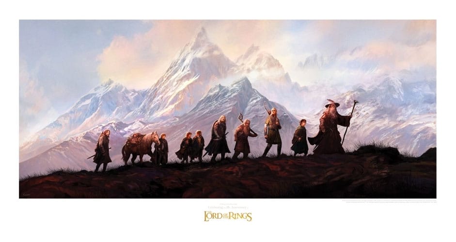 Herr der Ringe Kunstdruck The Fellowship of the Ring: 20th Anniversary 59 x 30 cm - Versand: 7 Tage nach Bestellung