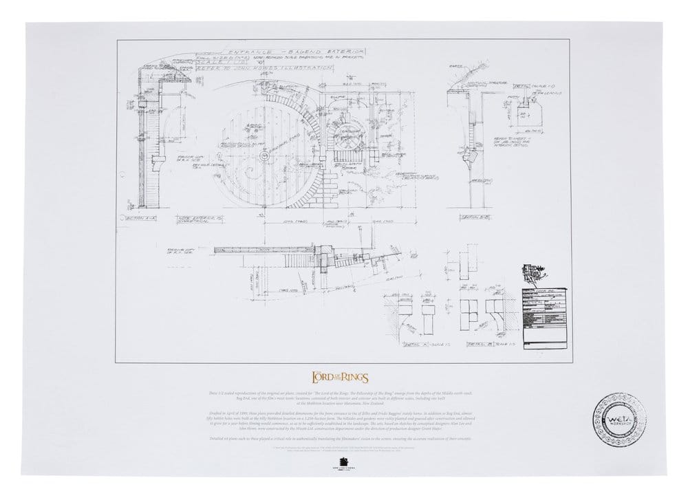 Der Herr der Ringe Bauplan Kunstdruck Beutelsend 59 x 42 cm - Preorder - ETA: 02.11.2026