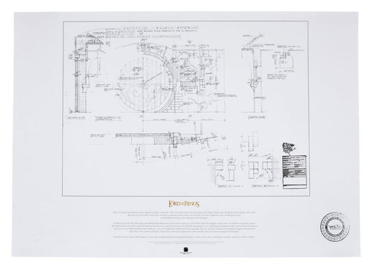 Der Herr der Ringe Bauplan Kunstdruck Beutelsend 59 x 42 cm - Preorder - ETA: 09.10.2026