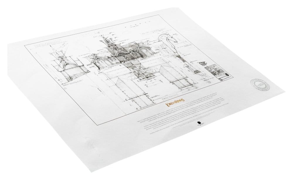 Herr der Ringe Bauplan Kunstdruck The Stable of Edoras 59 x 42 cm - Preorder - ETA: 02.11.2026