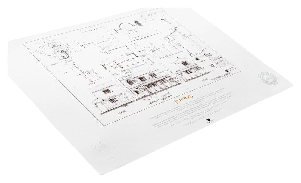 Herr der Ringe Bauplan Kunstdruck The Courtyard of Minas Tirith 59 x 42 cm - Preorder - ETA: 02.11.2026
