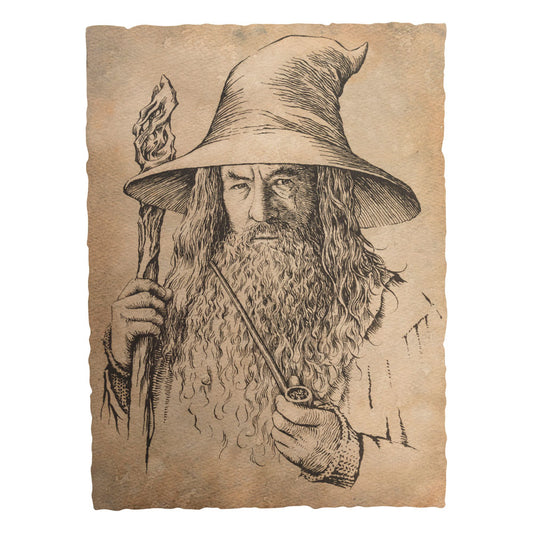 Der Hobbit Kunstdruck Portrait of Gandalf the Grey 21 x 28 cm - Preorder - ETA: 30.09.2025