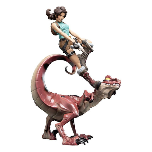 Tomb Raider Mini Epics Vinyl Figur Lara Croft & Raptor 24 cm - Versand: 5-7 Tage nach Bestellung