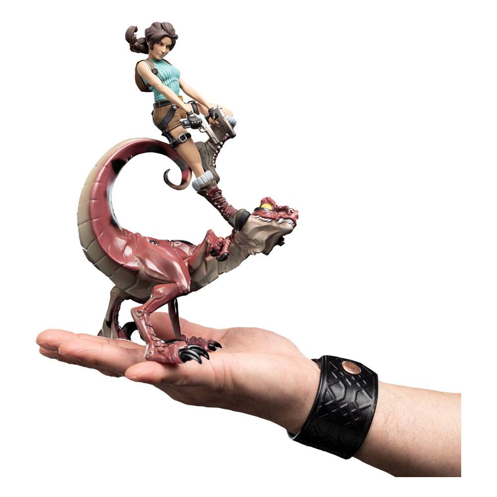 Tomb Raider Mini Epics Vinyl Figur Lara Croft & Raptor 24 cm - Versand: 5-7 Tage nach Bestellung
