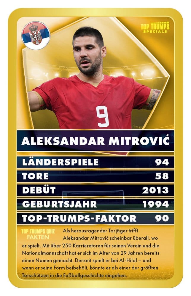Weltfussballstars 6 Kartenspiel Top Trumps *Deutsche Version* - Preorder - ETA: 25.09.2026
