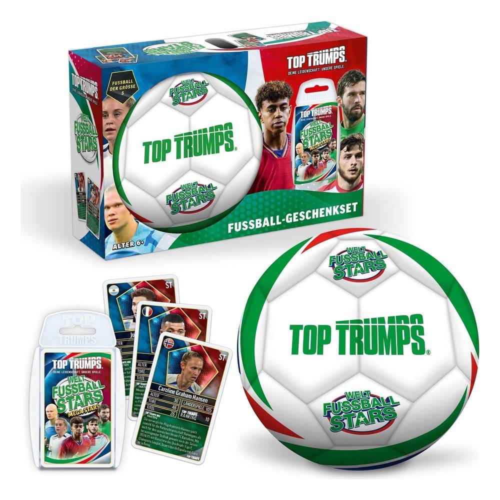 Weltfussballstars Top Trumps Geschenkset mit Fussball *Deutsche Version* - Preorder - ETA: 25.09.2026