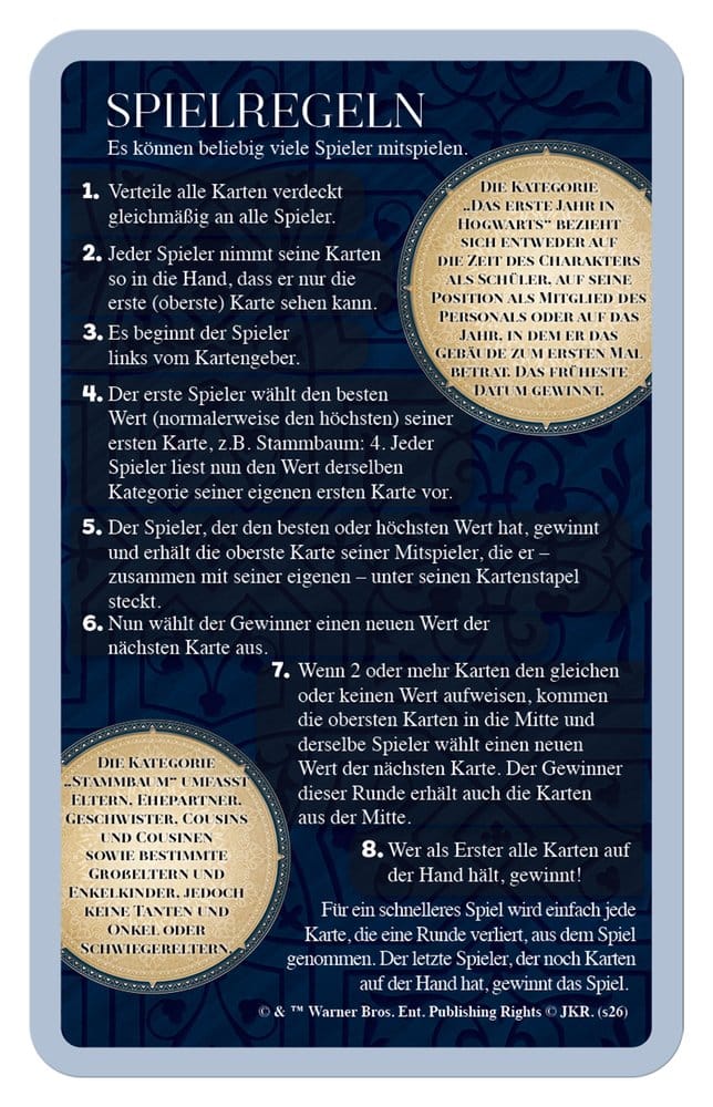 Harry Potter Kartenspiel Top Trumps Hexen und Zauberer New Version *Deutsche Version* - Preorder - ETA: 25.11.2026