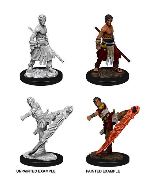 D&D Nolzur's Marvelous Miniatures Miniaturen unbemalt Male Half-Elf Monk Umkarton (6) - Versand: 7 Tage nach Bestellung